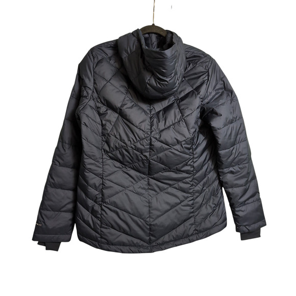 NWT Columbia Heavenly Hooded Puffer Jacket L Collegiate Navy Blue Omni-Heat - Picture 4 of 10